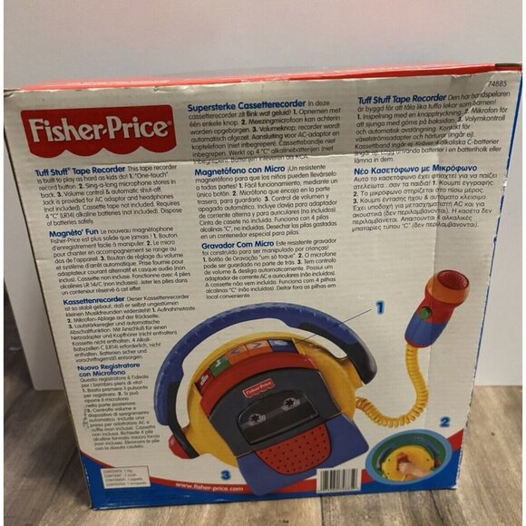 Vintage 2002 Fisher Price Tuff Stuff Tape Recorder Microphone, NIB, untested - Picture 7 of 11